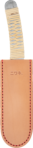 Leather Sheath with Niwaki Rattan Kiridashi Knife