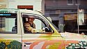 We’re heading to Chelsea in a Niwaki Camo cab