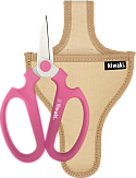 Niwaki Sakagen Flower Scissors in Pink + Canvas Scissors Holster