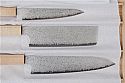 A trio of world-class Japanese Damascus steel knives