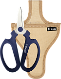 Niwaki Sakagen Flower Scissors in Blue + Canvas Scissors Holster
