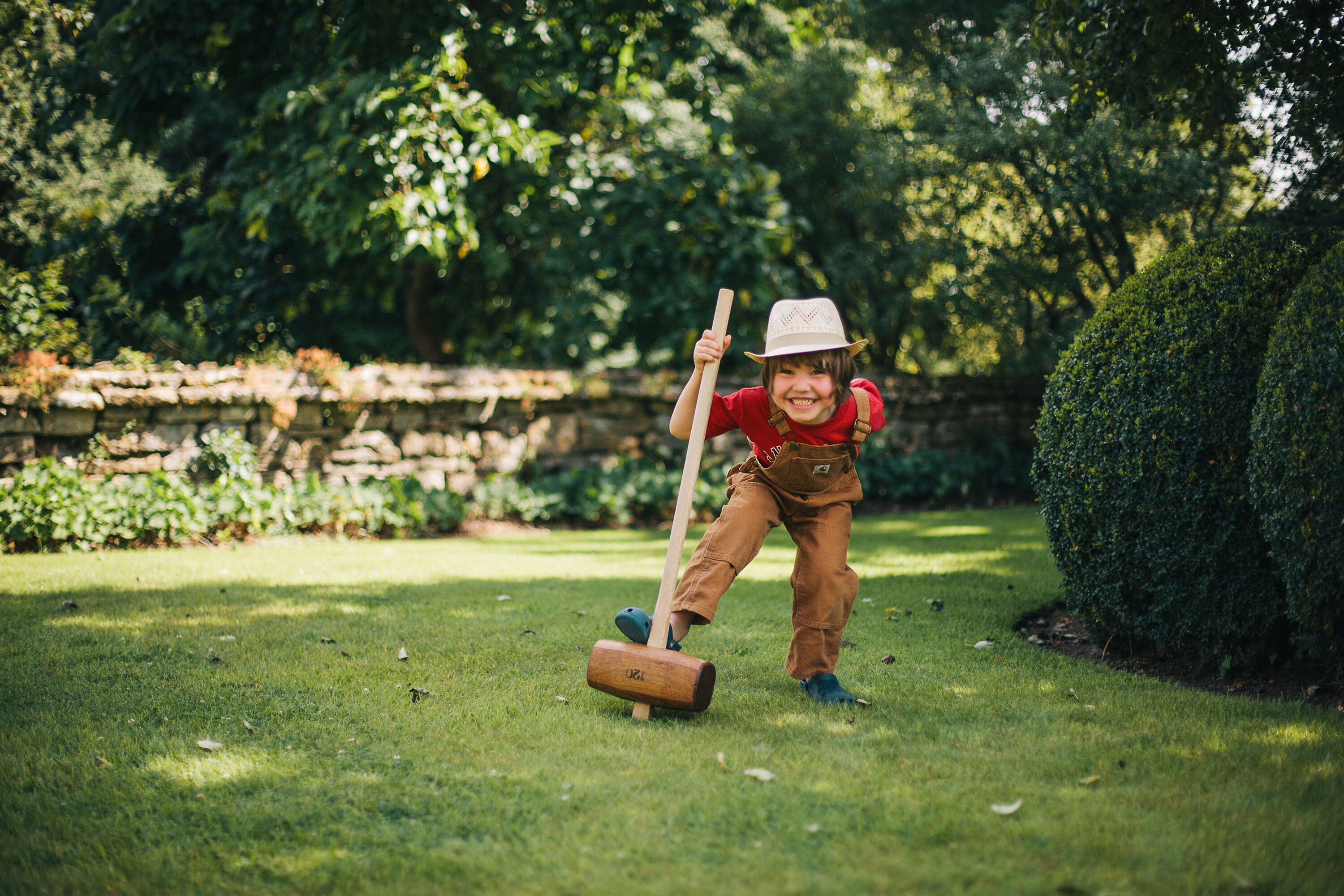 Digby with his mallet